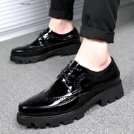 Men Leather Shoes Heightening 10cm Men's Business Casual 8cm Hair Stylist Shoes Inner Heightening We