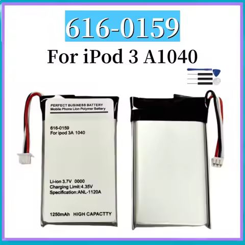 For iPod 3 battery 616-0159 1250mAh Battery For iPod 3 3G 3rd Generation A1040 + Free Tools
