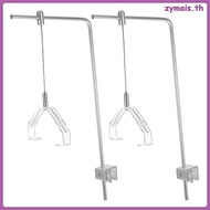 2 Pcs Aquarium Stand Riser Mount Light Brackets Holder 40.00X25.00X0.50CM Silver  zymais