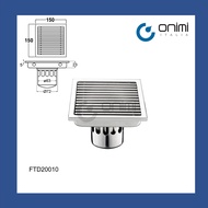 Onimi Italia - 6 inch Floor Trap / Floor Drain (Anti Insect / Anti Odour) 150mm Floor Grating / 4 in