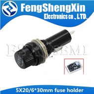 (1-5)pcs 5*20mm 6*30mm Fuse Holders Black Insurance Tube Socket Fuse Holder For 5x20mm 6x30mm Insura