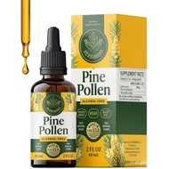 HERBAMAMA Pine Pollen Tincture - Vegan Immune Support with Pine Pollen Extract Drops - Non-GMO, Alco