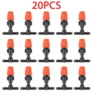 7.5-10L/H T-Type Orange Adjustable Misting Nozzle /W 1/4”Tee Connector for Garden Greenhouse 4/7mm H