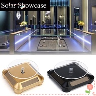 PEONIES Solar Jewelry Display Stand Useful Automatic Rotating 360° Turntable Display Stand