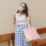 HOMELAND ♡ กระเป๋าผ้าสีพาสเทล ใบใหญ่ น่ารักมาก