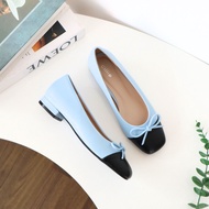 Cillie Women's Doll Shoes Square Sole Square Toe with Bow Solid Color BB02