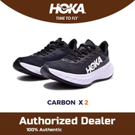 【100% Original】Hoka One One Carbon X2 Summer Mesh breathable Sports Running Shoes Black White for me