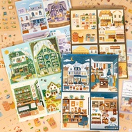 Mr Paper 2pcs/bag 3D scene PET stickers baking shop fruit shop garden shop design hand book scene st