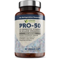 Vitamin Bounty Pro-50 Probiotics Supplement- 13 Probiotic Strains, Gut Health,Digestive Health | Nat