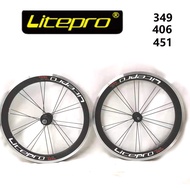 Litepro 120 beeps Folding Bike Wheel 349/406/451 Bicycle Wheel Set Bicycle Hub Spoke Set Compatible 