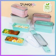 UNIQSOO Lunch Box BPA FREE 3-Tier Spill-Proof Lunch Box 1000ml / 800ml Lunch Box Lunch Container FRE