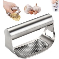 Stainless Steel Garlic Press Mini Handheld Garlic Presser Kitchen Portable Manual Garlic Chopper for Ginger Garlic
