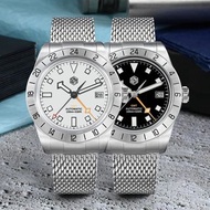 San Martin  SN0135-G｜NH34｜GMT｜39mm｜自動機械錶｜藍寶石玻璃｜100m 防水