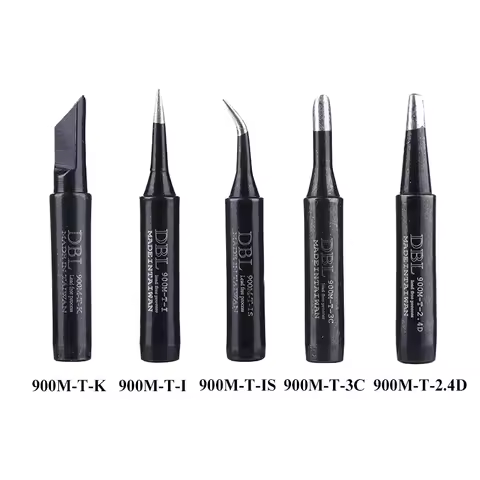 5Pcs/lot Black Soldering Iron Tips Set 900M-T-K/I/IS/3C/2.4D Lead-Free Replacement Welding Soldering