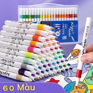 Hộp 60 Bút Màu Acrylic Maker Phiên Bản Cao Cấp Chống Nước - Bút Lông Màu Acrylic Vẽ Trên Mọi Chất Li