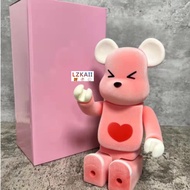 Bearbrick Pile Coating  Heart-Shaped Pink 400% 28 cm Fashion LZKAII Anime Action Figures / Toy / GK / Collection / Gift