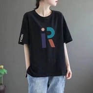 100% cotton của phụ nữ t-shirt tay ngắn 2024 mùa hè Loose in New T-Shirt