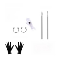 Piercing Needle Smiley Finger Ear Bone Eyebrow Belly Button Tongue Lip Piercing Tool Titanium Steel 