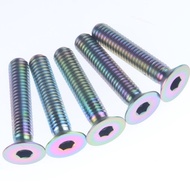 5 Pcs Titanium Ti Bolt M6 30 M6*30 M6x30 Countersunk Screw Allen Bolts for Bike Hexagon Headset Bolt