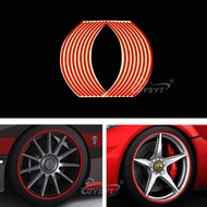 14 Inch Colorful Reflective Stickers Strip Wheel Rim Stripe Reflective Safety Warning Rim Decor for Car Motorcycle