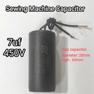 1 biji 7uf 450V Sewing machine Capacitor industry sewing machine capacitor 7uf 450v kapasitor mesin 