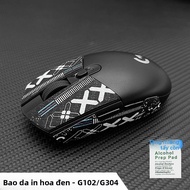 Miếng Dán Chống Trượt Chuột Da Rắn Logitech G102 G304 Miếng Dán Mồ Hôi Bên Hông Chuột Miếng Đệm Tay