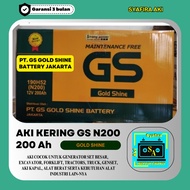 AKI KERING N200 GS MF 200AH UNTUK KAPAL GENSET EXCAVATOR
