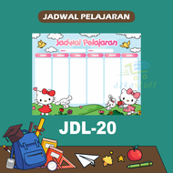 Poster JADWAL PELAJARAN wipe clean - Poster jadwal pelajaran sekolah