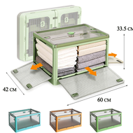 【SG】Foldable Storage Box Stackable  Drawer Cabinet Wardrobe Home Organizer With Pulley Easy Movement Thickened Material