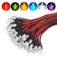 10PCS 3MM LED 12V Pre-wired With Fixed Bracket Cable Bulb LED Light Emitting Diode Mini LED Single B