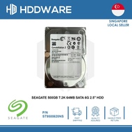 SEAGATE 500GB 7.2K 64MB SATA 6G 2.5" HDD // ST9500620NS // 9RZ164-003