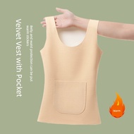 保暖内衣 heattech woman Rompi hangat dengan poket