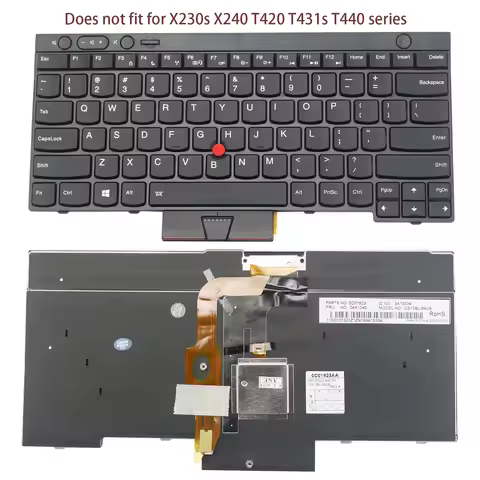 New US Layout Laptop Keyboard Backlit Pointer for Lenovo Thinkpad L430 L530 T430 T430s T430i T430si 
