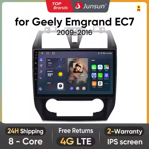 Junsun V1 AI Voice Wireless CarPlay Android Auto Radio for Geely Emgrand EC7 1 2009-2016 4G Car Mult