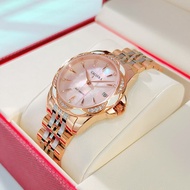 ของแท้ Carolae Automatic Mechanical Ceramic Ladies Watch หรูหรากันน้ํา ทันสมัย นาฬิกาตัวเรือนเหล็กแล