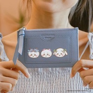 【新品登場】CHIIKAWA皮革鑰匙零錢包 - 丹寧藍色