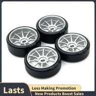 4Pcs Hard Plastic Drift Tire Tyre Metal Wheel Rim for  284131 K969 K989 P929 Mini-Z 1/28 RC Car Upgr