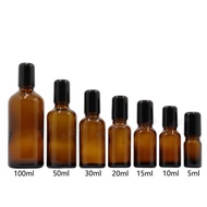 Safe 💡 Botol Roll On Kaca Amber 5ml, 10ml, 15ml, 20ml, 30ml, 50ml,