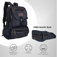 Buy 1 Get 1 Backpack Imported Men's Jumbo Canvas Power Backpack 70 Liter Capacity