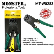 Monster RJ 45 Crimping Pliers RJ-45 LAN Cable RJ 11 Telephone Cable RJ11
