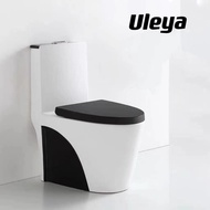 Black and White Watercloset Uleya Brand / 1pc water closet / Soft closing seat cover / Uleya Toilet