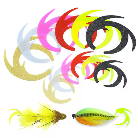 8pcs/12pcs Fly Fishing Silicone Wiggle Dragon Tails Fly Tying Material for Saltwater Streamer Stimul