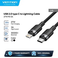 Vention Cable Charger Type C to Lightning Fast Charging 27W PD 3A - LAL