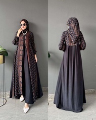 New Set Gamis Kerudung Wanita Motif Best Seller Produk Terbaru Kekinian
