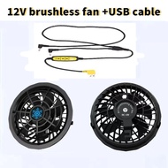 12V brushless fan and USB cable  7.4V fans and 5V fans  We have USB cables and DC cables