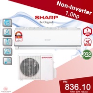 【LOWEST PRICE】Sharp 1HP/1.5HP/2HP/2.5HP Non Inverter Air Conditioner R32 Aircond Self-Cleaning & Ene