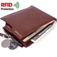 SLGOL Men Short Zipper Wallet,Premium quality RFID Theft Protection Wallet Men’s Soft PU Leather Bifold Wallet