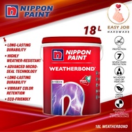 18L Nippon Paint Weatherbond Dinding Luar Exterior Paint
