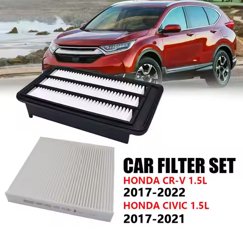 2X Car Engine Cabin Pollen Air Filter 17220-5AA-A00 80292-TF0-G01 For Honda CR-V CRV Civic X 1.5L Tu