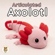 Cute Articulated Axolotl Fidget Toy Keychain